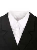 Two-Piece Blazer Shirt Collar Pleated Skirt Set