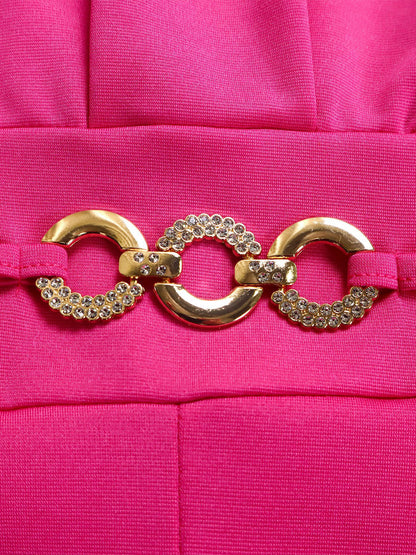 Round Neck Solid Color Wide-Leg Jumpsuit