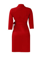 Tie Waist Pleated Midi Dress