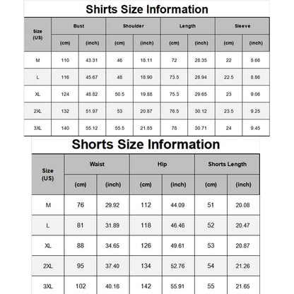 Mens Two Pieces Waffle Top Shorts Set