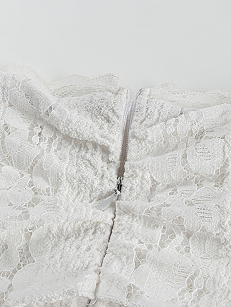 Off Shoulder Lace Maxi Dress