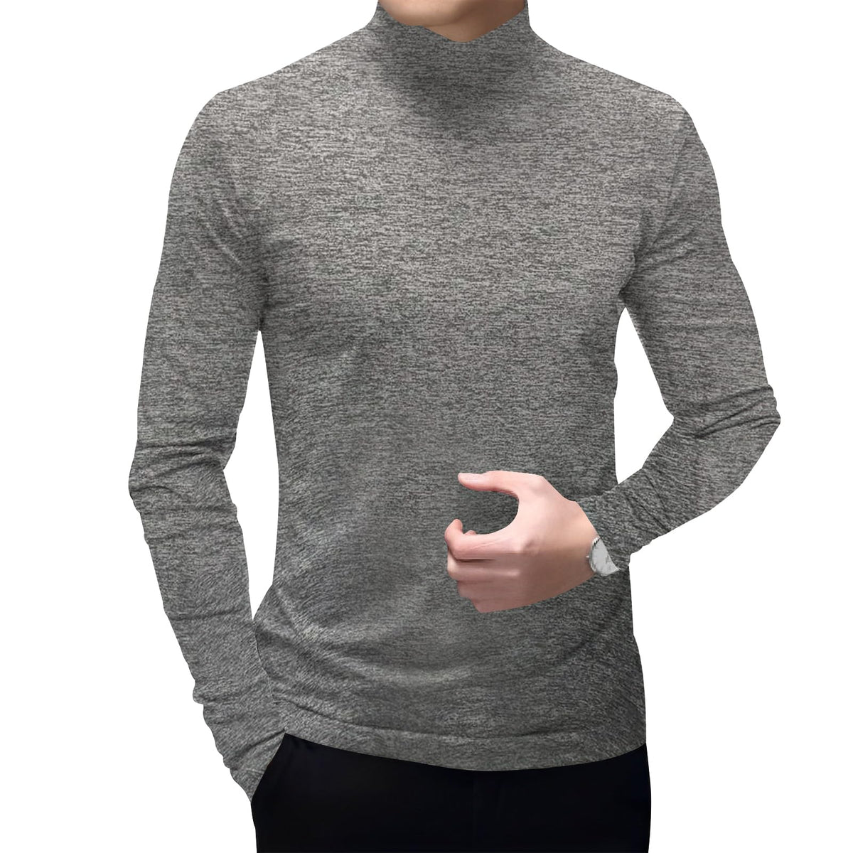 Mens Long Sleeve Turtleneck Tops