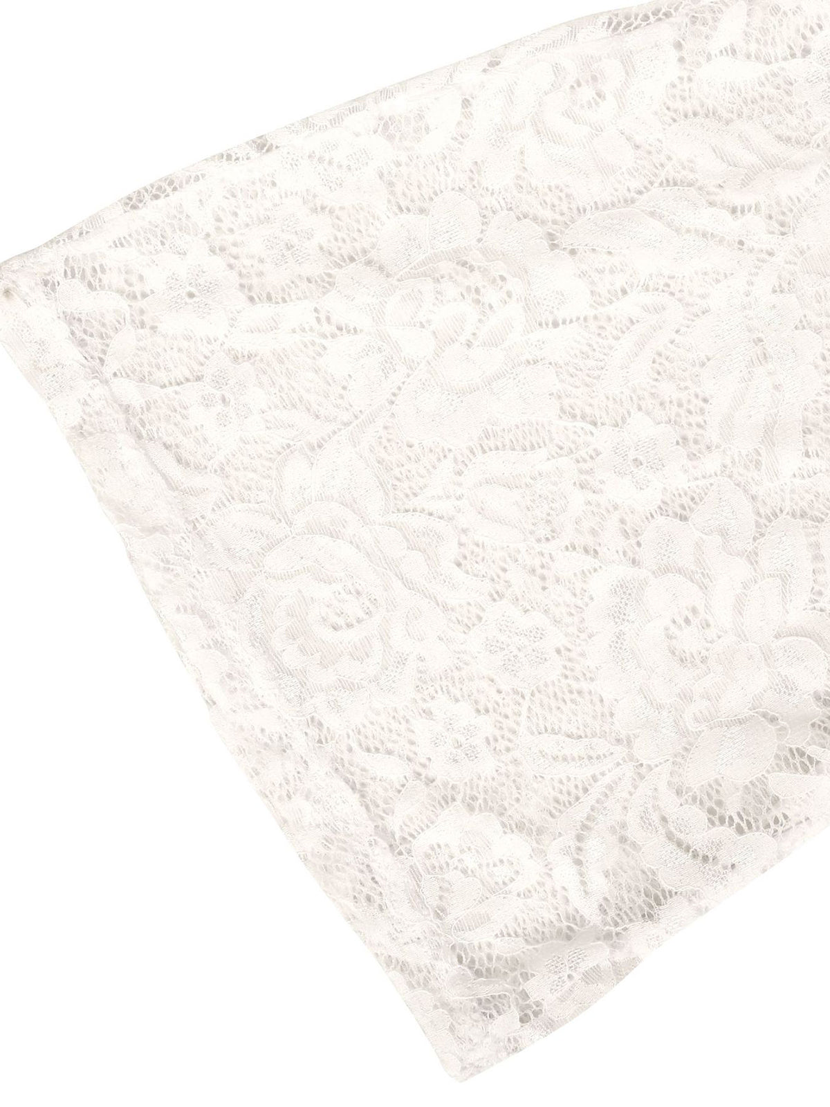 Pantalones acampanados con ribete de encaje y volantes 