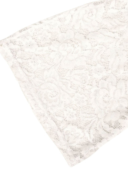 Pantalones acampanados con ribete de encaje y volantes 