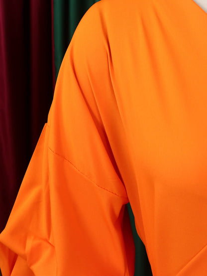 Off-Shoulder Puff Sleeve V-Neck Blouse