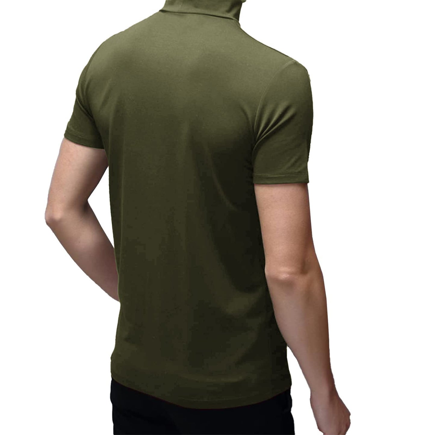 Mens Short Sleeve Turtleneck Tops