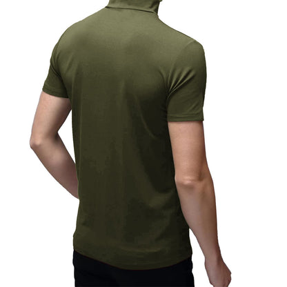 Mens Short Sleeve Turtleneck Tops