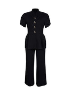Puff Sleeve Top Pants Set