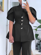 Puff Sleeve Top Pants Set