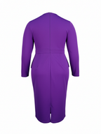 Plus Size Ruffle Bead Midi Dress