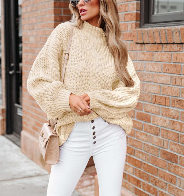 Long Sleeve Knit Solid Pullover