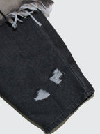 Distressed  Denim Harem Pants