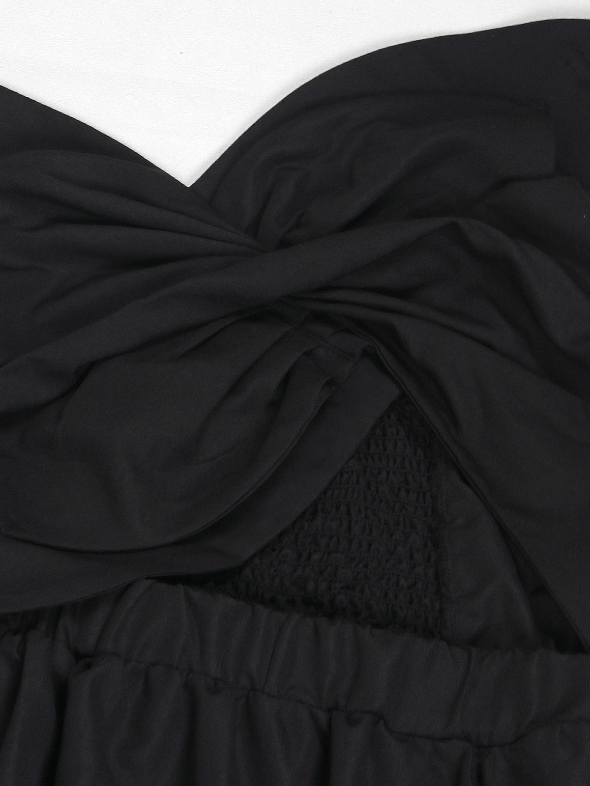 One-Shoulder Ruched Petal Cutout Dress