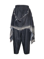 Distressed  Denim Harem Pants