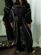 Stripe Jacket Pants Set
