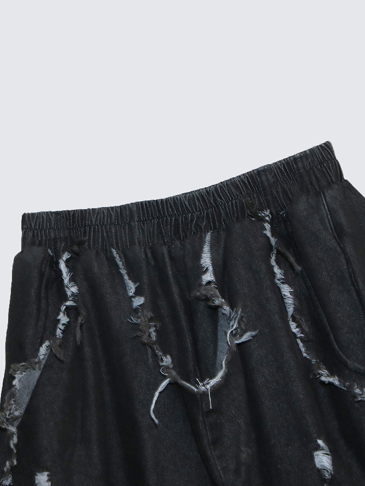 Distressed  Denim Harem Pants