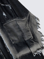 Distressed  Denim Harem Pants