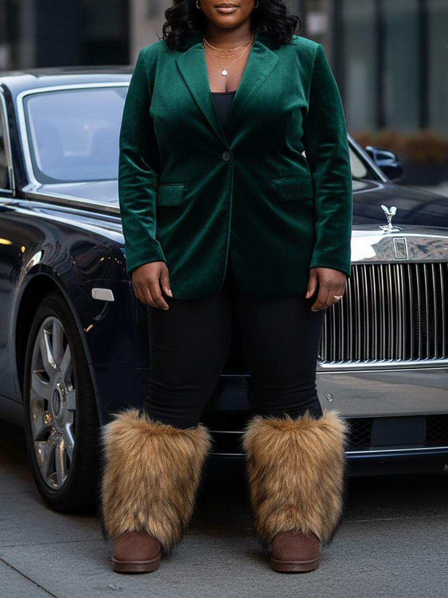 Y2K Fur Platform Mid-Calf Winter Boots