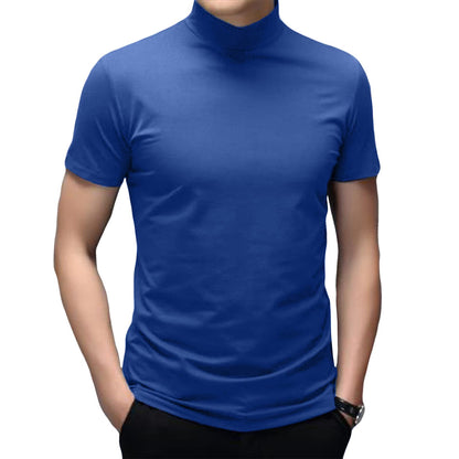 Mens Short Sleeve Turtleneck Tops