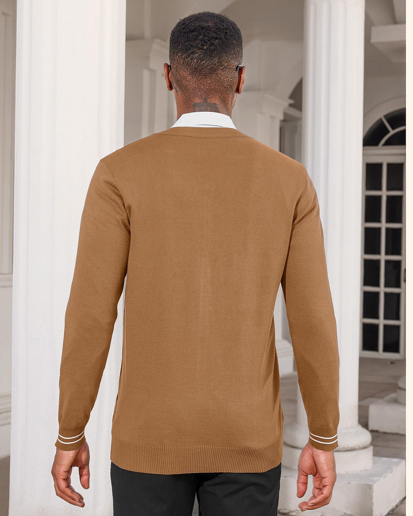 Mens Casual Stand Collar Full-Zip Jacket