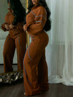 Stripe Jacket Pants Set