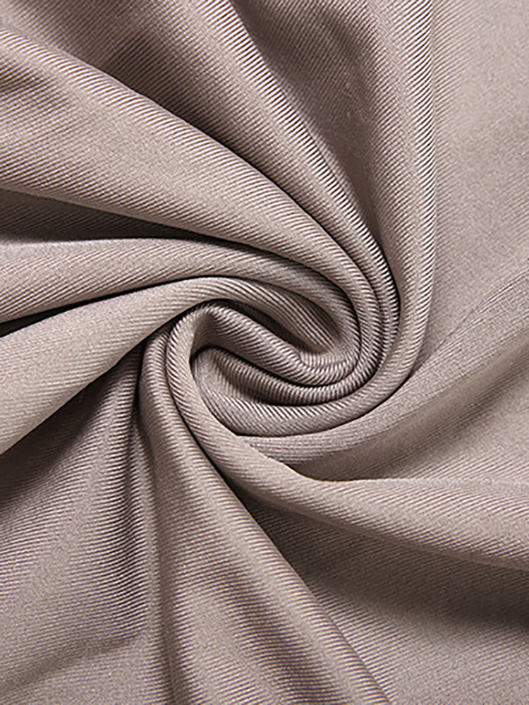 Solid Color Asymmetrical Tie-Waist Maxi Dress