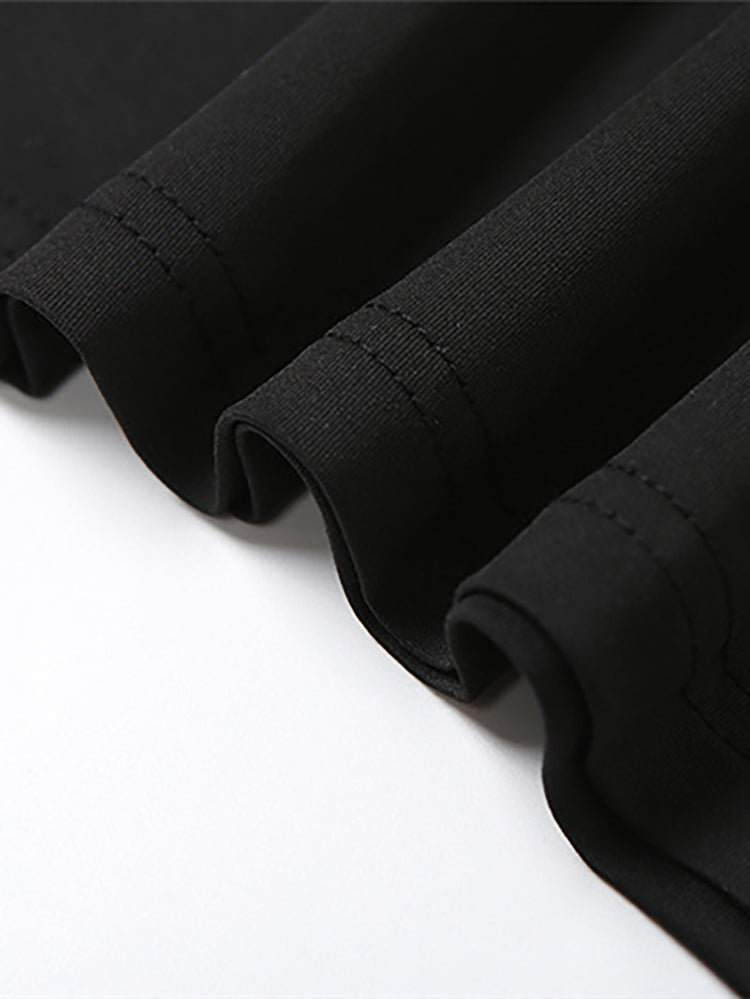 Solid Color Asymmetrical Tie-Waist Maxi Dress