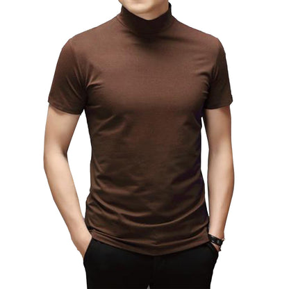 Mens Short Sleeve Turtleneck Tops