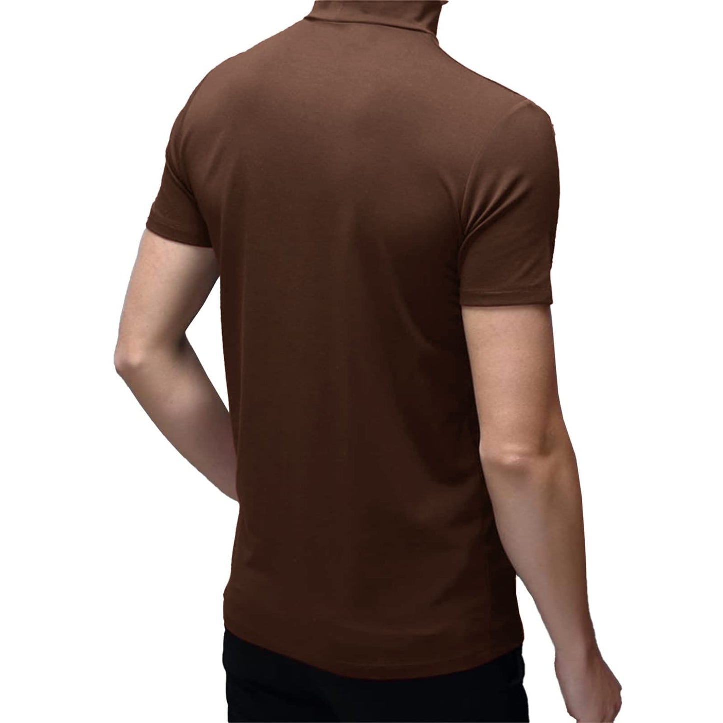 Mens Short Sleeve Turtleneck Tops