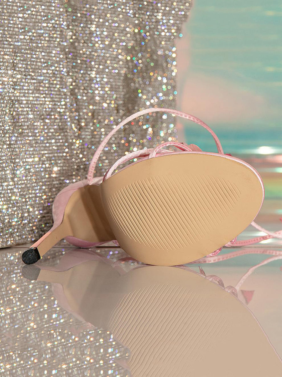 Butterfly Adorned Strappy High Heel Sandal