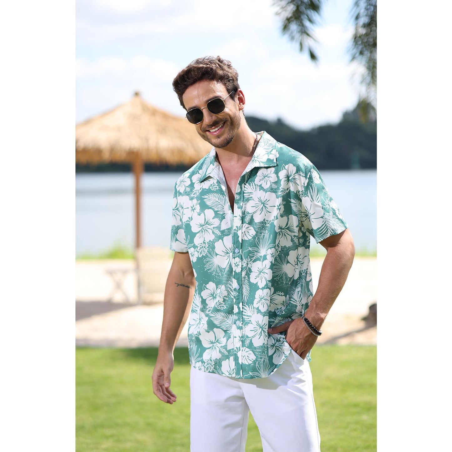 Mens Floral Button Down Shirts