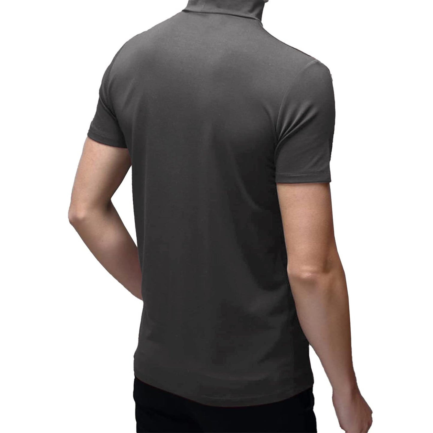 Mens Short Sleeve Turtleneck Tops