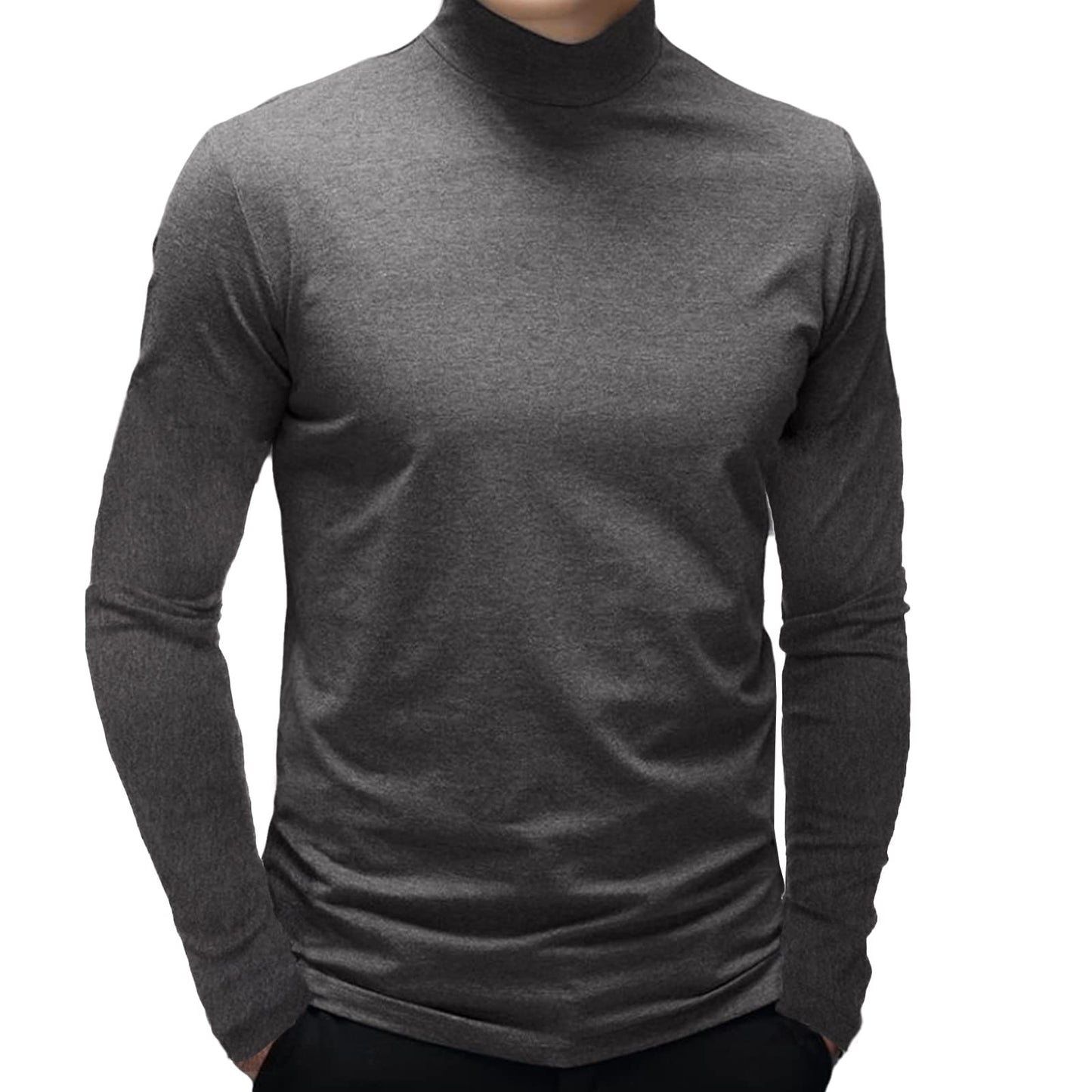 Mens Long Sleeve Turtleneck Tops