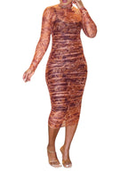 Vestidos midi con tirantes finos y cubierta de malla