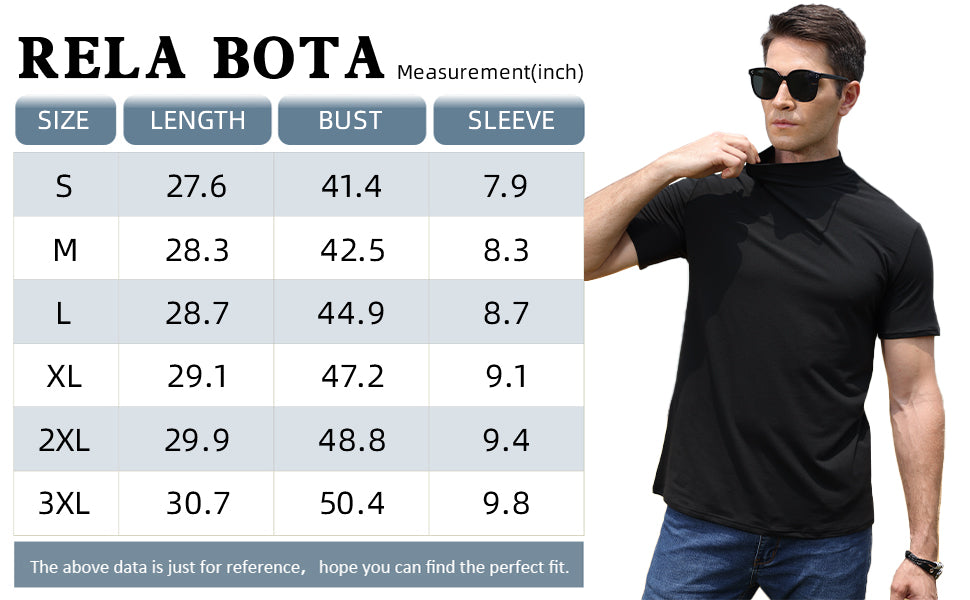 Mens Short Sleeve Turtleneck Tops