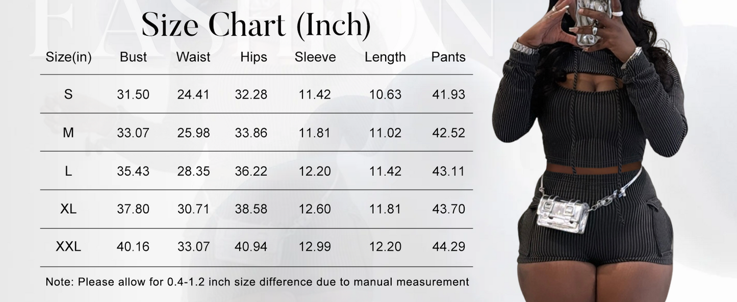 Three Piece Ribbed Hoodies Shorts Set