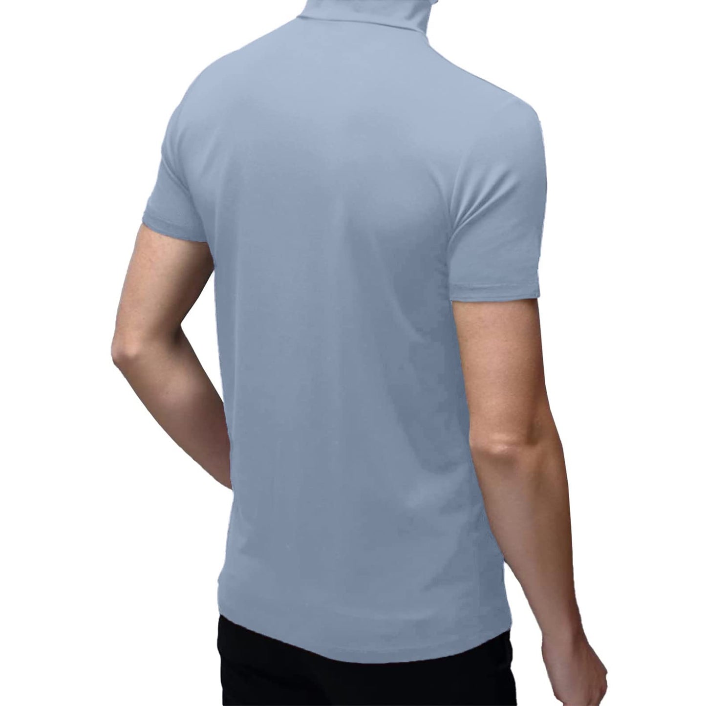 Mens Short Sleeve Turtleneck Tops