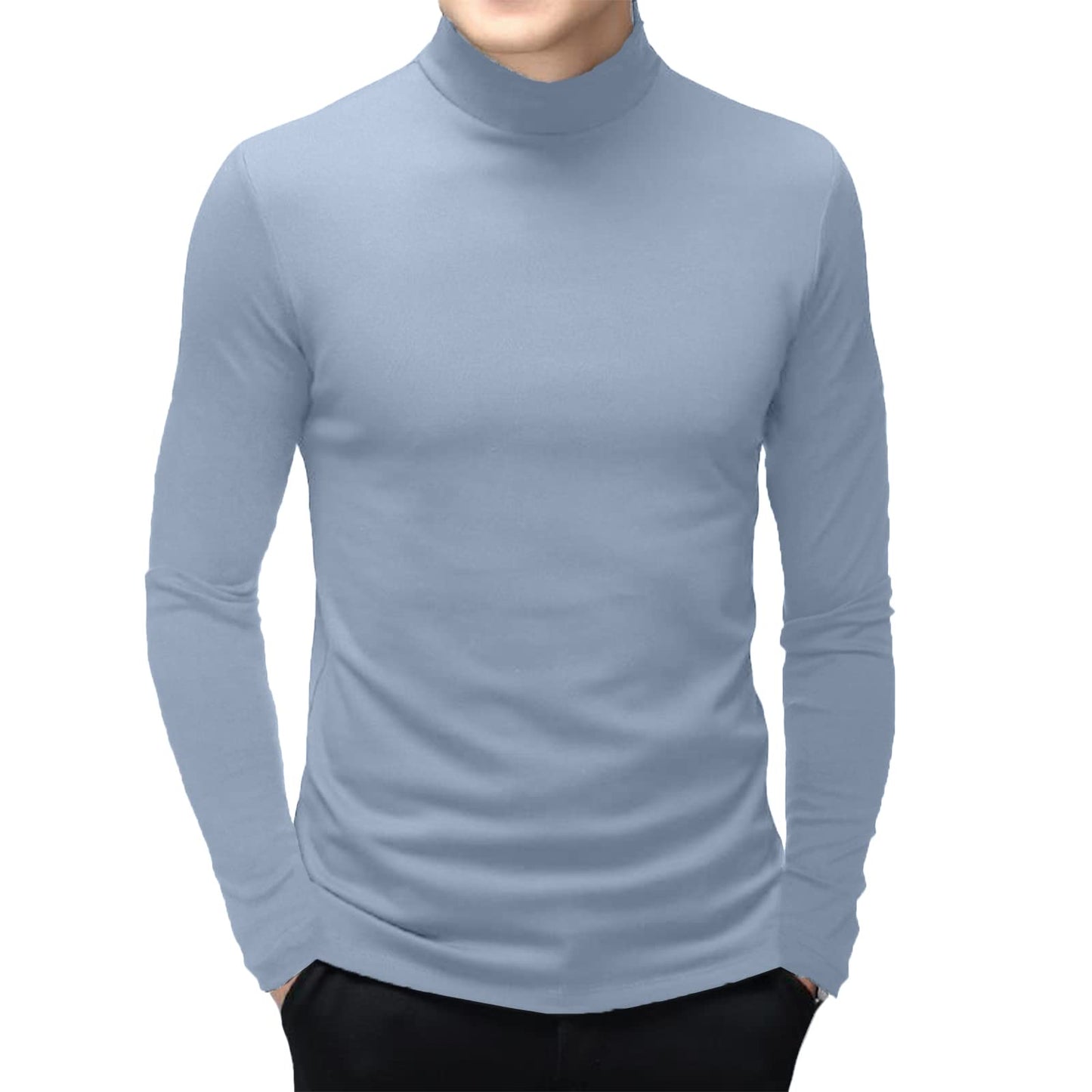 Mens Long Sleeve Turtleneck Tops