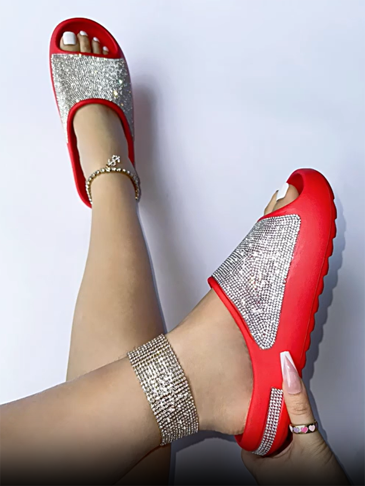 Chanclas de EVA con diamantes brillantes 