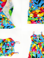 Spaghetti Strap Printed Tie-Dye Maxi Dress