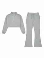 Two Pieces Zip Up Drawstring Pants Sets
