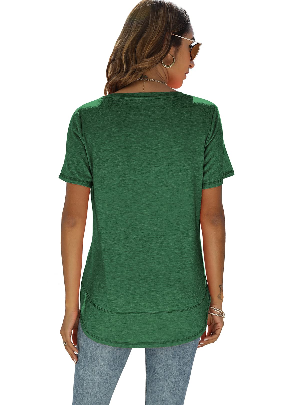 Short Sleeve Crewneck Side Split Top