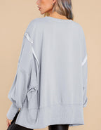 Crew Neck Long Sleeve Pullover Top