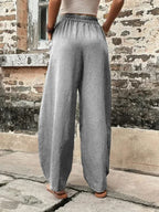 High Waisted Straight Leg Pants with Pockets