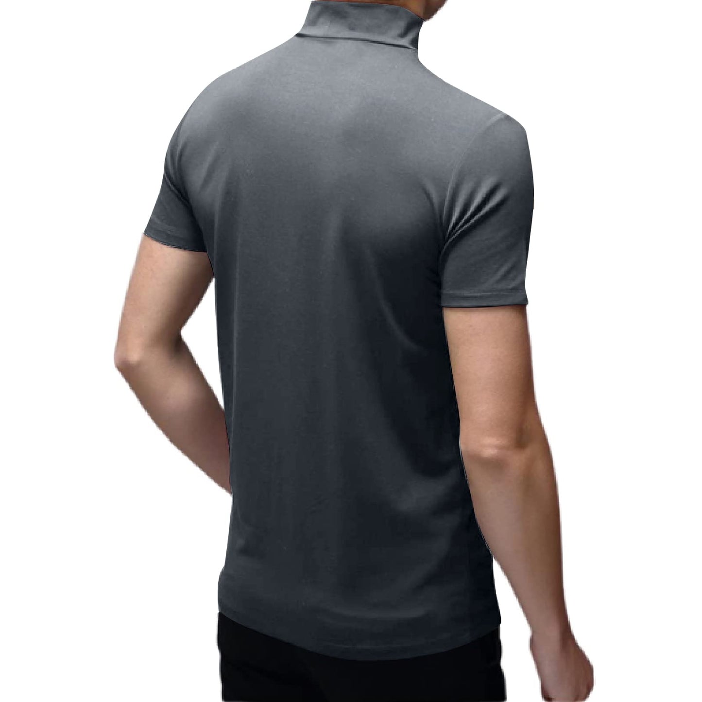Mens Short Sleeve Turtleneck Tops