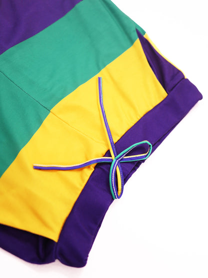 Conjuntos de pantalones y tops de manga corta a rayas de dos piezas 