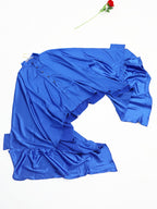 Irregular Loose Batwing Sleeve Silky Button-Up Blouse