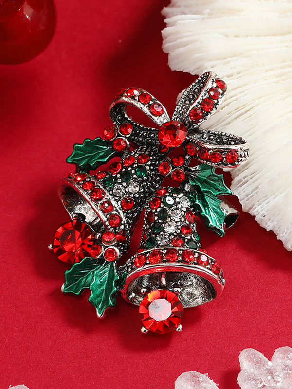 Christmas Bell Bow Tie Pin