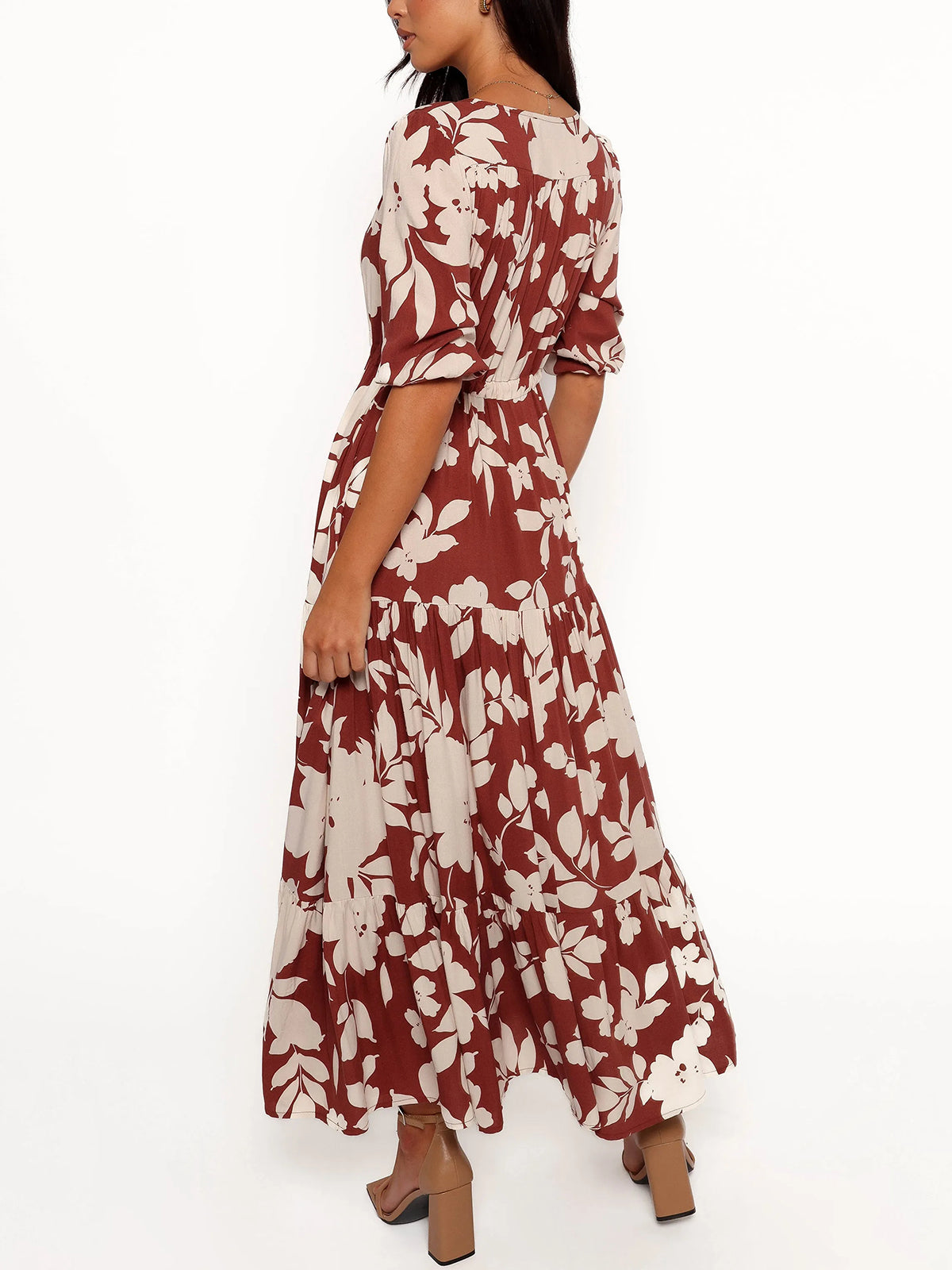 Floral Print A Line Flowy Dresses