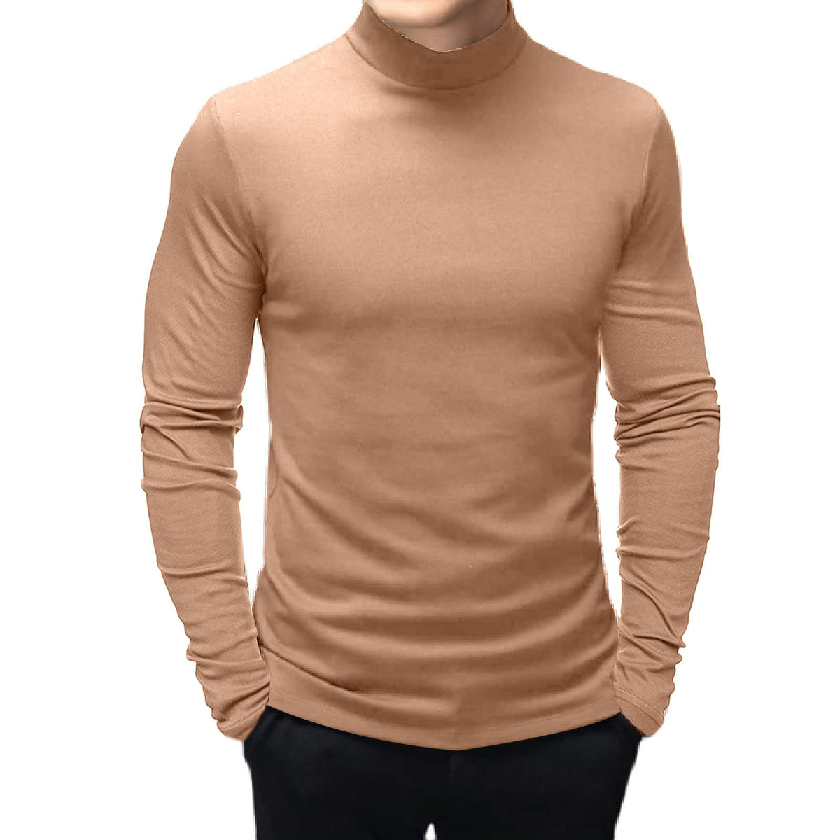 Mens Long Sleeve Turtleneck Tops